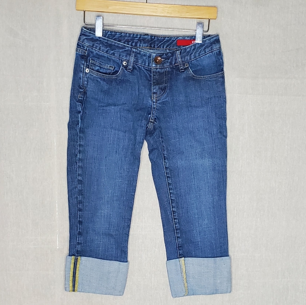 ♡ Y2K Vintage X2 Denim Cuffed Capri Jeans Size 2